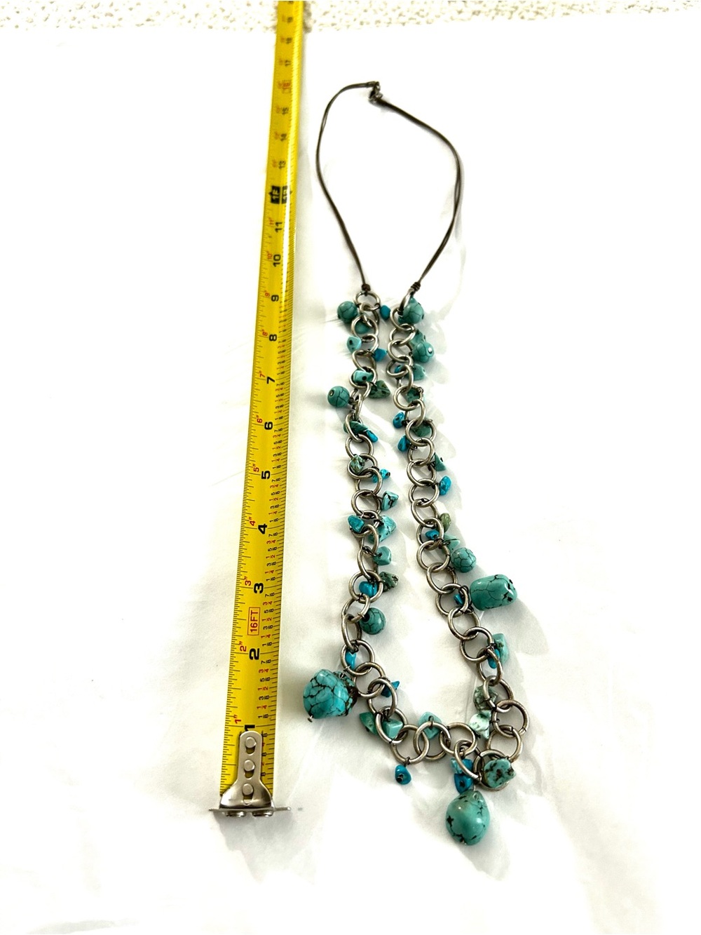 Turquoise Bead Chain Necklace - Women Jewelry